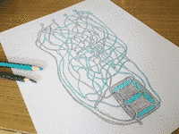 the coloring computer/decoder, with an input of 0011, and an output that can be read as 3